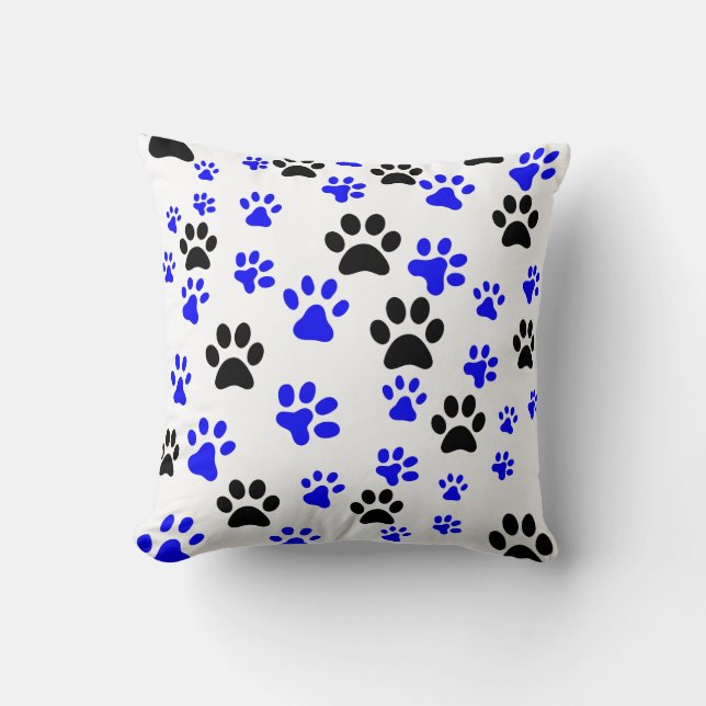 Coussin Empreintes de pattes Amoureux de les chiens (Recto)
