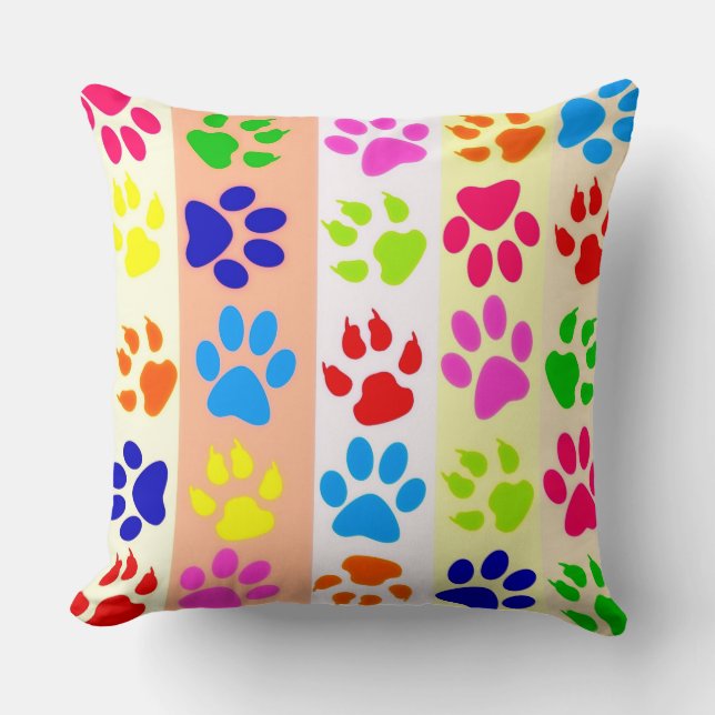Coussin Empreintes de pattes De Chat Et De Chien (Recto)