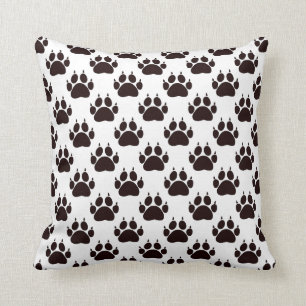 Coussin Empreintes de pattes de chats noirs