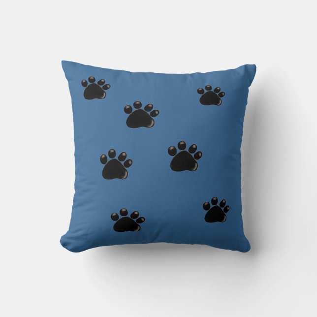 Coussin Empreintes de pattes de chiens (Recto)