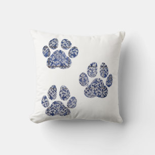 Coussin Empreintes de pattes de chiens - Carreaux portugai