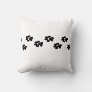 Coussin Empreintes de pattes roses