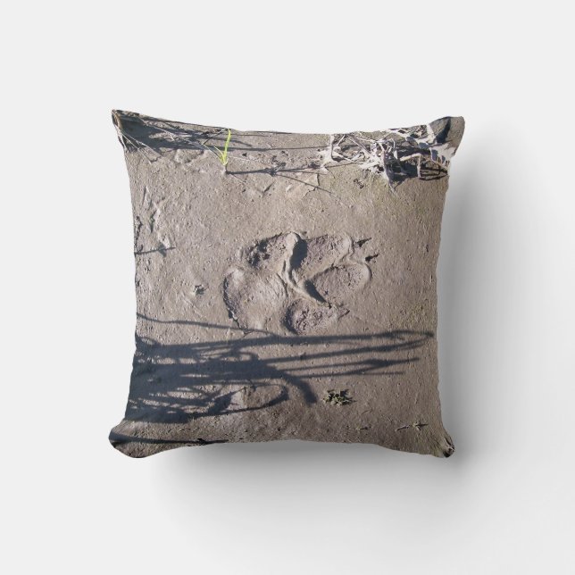 Coussin Empreintes de pattes (séries de nature) (Recto)