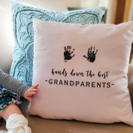 Coussin Empreintes personnalisées Meilleurs grands-parents