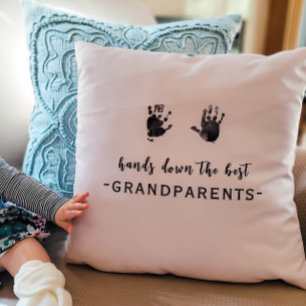 Coussin Empreintes personnalisées Meilleurs grands-parents