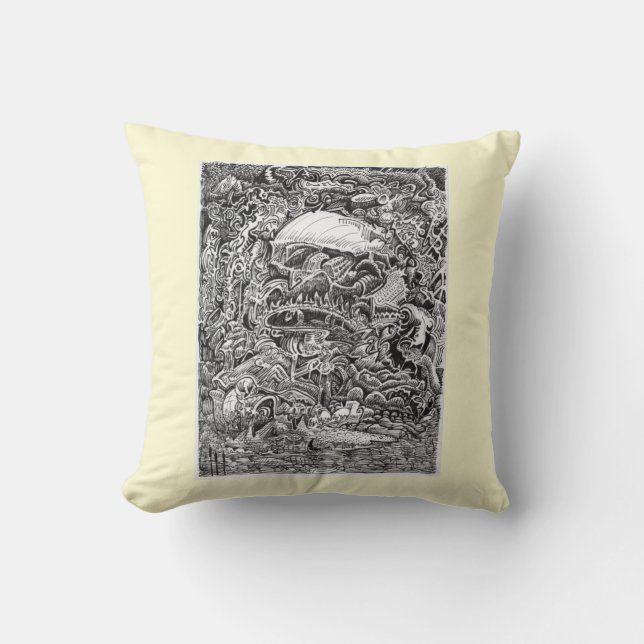 Coussin En attendant le Maelstrom (Recto)