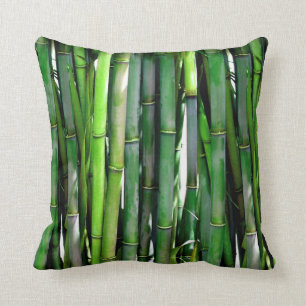 Coussin en bambou vert