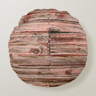 coussin en bois de grange rouge