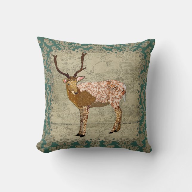 Coussin en bronze fleuri de Boho Mojo de mâle (Recto)