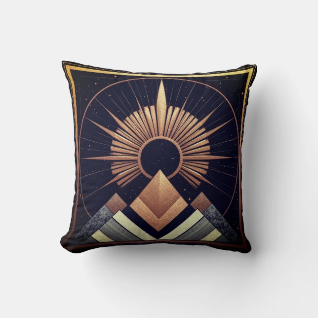 Coussin en coton d'élégance géométrique (Recto)