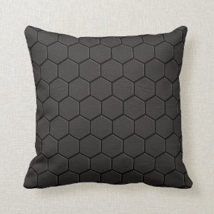 Coussin en cuir noir #1 d'impression de Matrix