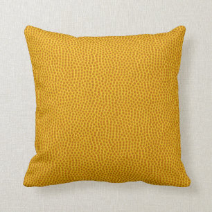 Coussin en cuir surdimensionné jaune de grain