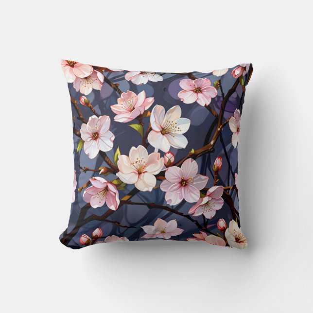 Coussin en fleurs de cerisier. (Recto)