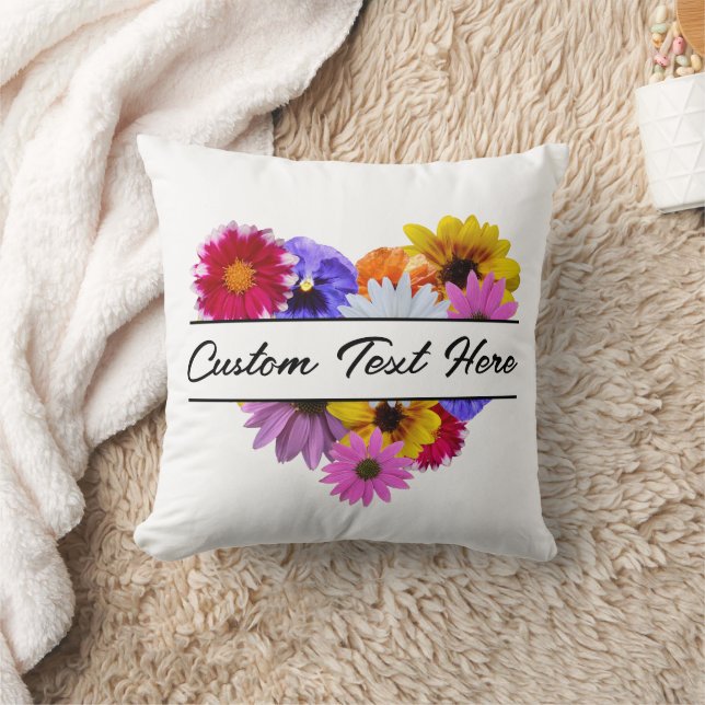 Coussin En fleurs - Fleurs en forme de cœur (Couverture)