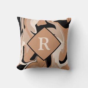 Coussin en marbre noir Brown Monogramme