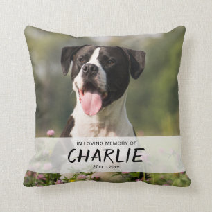 Coussin En Mémoire Affectueuse de Photo de Nom Personnalis