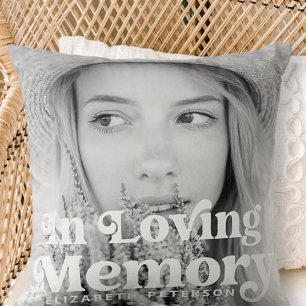Coussin En Mémoire Affectueuse Simple Mémorial Photo Perso