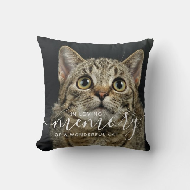 Coussin En Mémoire Amoureuse Pet Cat Memorial (Recto)