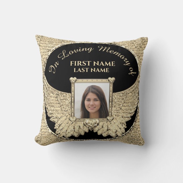 Coussin En Mémoire Amoureuse Photo Memorial Diamond Look  (Recto)