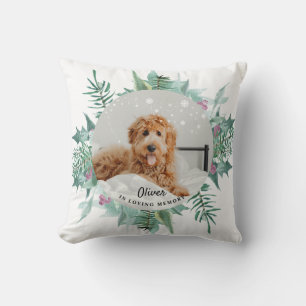 Coussin En Mémoire Chien Photo de Noël