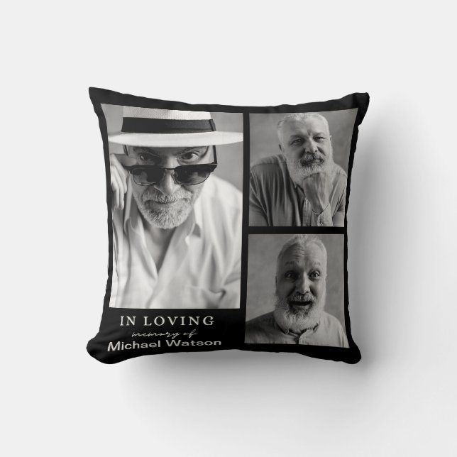 Coussin En mémoire d'amour Grand-père Funeral Memorial coe (Recto)
