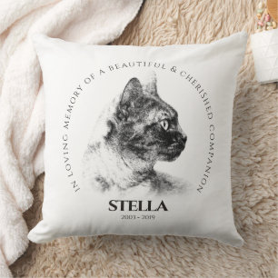 Coussin En mémoire d'un mémorial adoré pour animaux de com