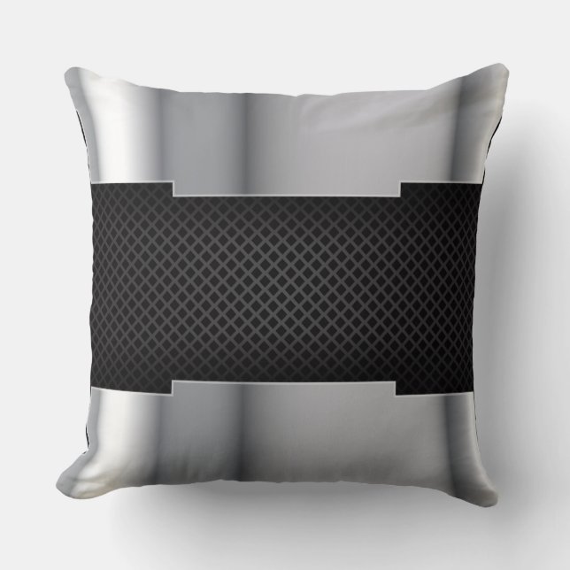 Coussin en métal argenté noir (Recto)