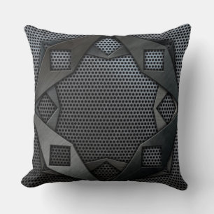Coussin en métal géométrique foncé