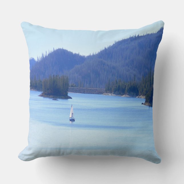 Coussin En partance pour les montagnes... (Recto)