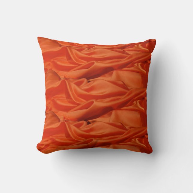 Coussin en soie orange de MoJo d'Américain (Recto)