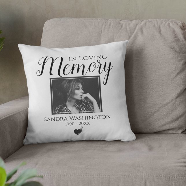 Coussin En Souvenir Affectueux | Mémorial Photo (Créateur téléchargé)