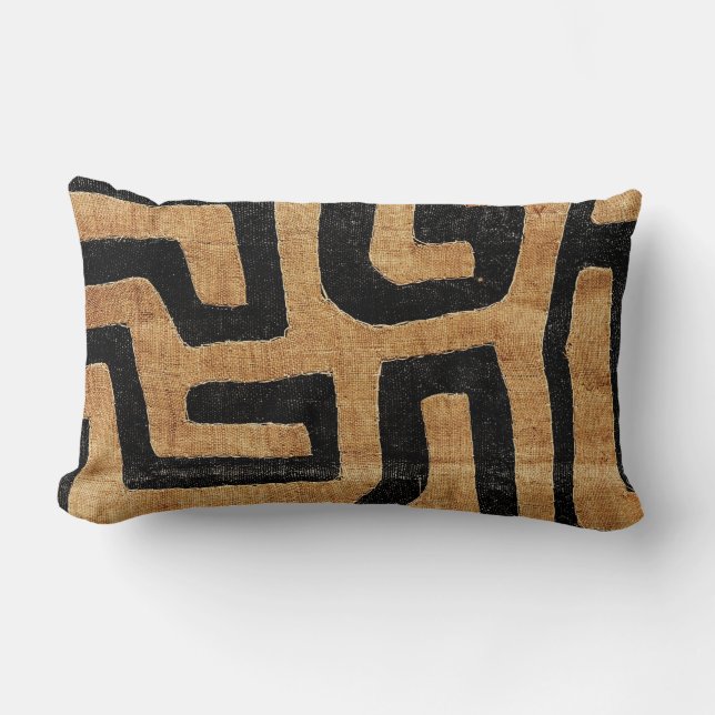 Coussin en tissu Kuba, 8/18 Lumbar Darker (Recto)