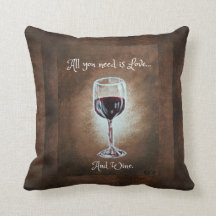 Coussin en verre de vin