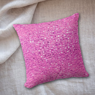 Coussin en verre rose chaud