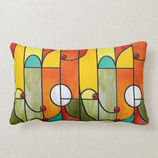 Coussin en verre souillé de faux de Tiffany de