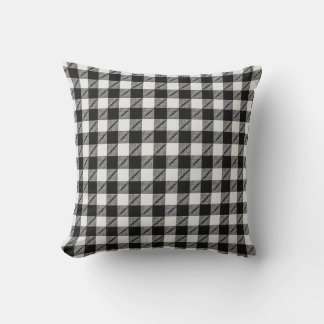coussin en vichy noir