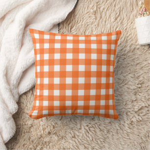 Coussin En vichy orange
