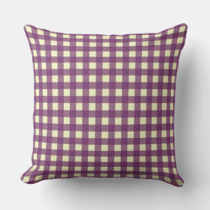 Coussin en vichy - POURPULAIRE ET BLANC