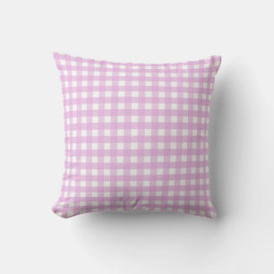 Coussin En vichy rose pâle