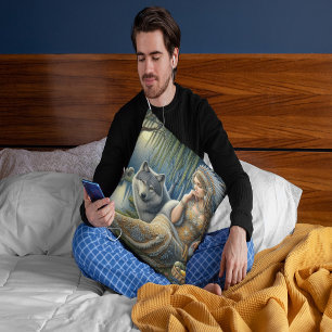 Coussin Enchantement Lune dans la Forêt Mystique