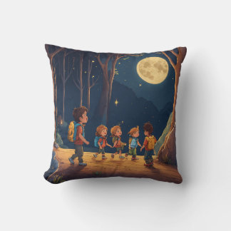 Coussin "Enchantement Lune : Feu De Forêt"