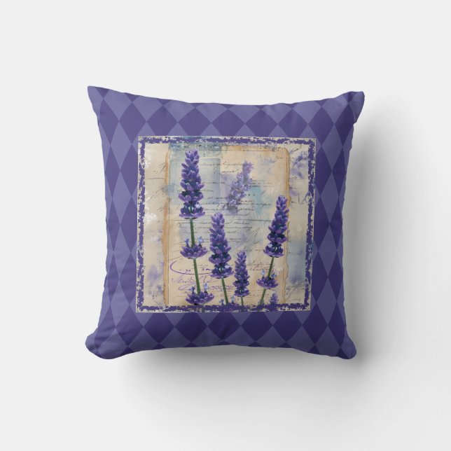 Coussin Enchanter Lavender Botanical (Recto)
