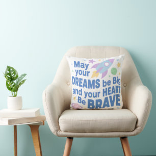 Coussin Encouragement de grands rêves pour les petits enfa