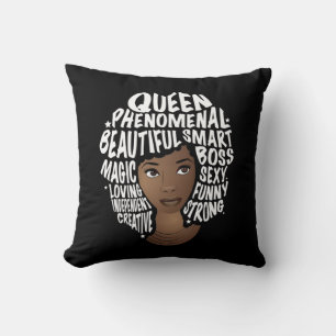 Coussin Encourager les femmes noires, beauté des cheveux n
