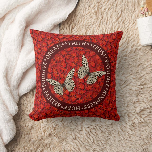 Coussin encouraging Words Affaire Leaves (Couverture)