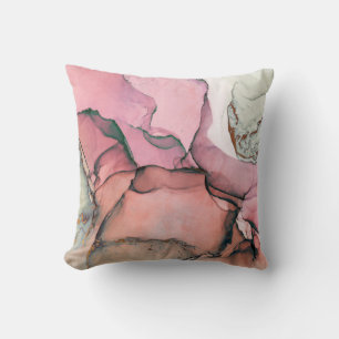 Coussin Encre, peinture, abstraite. Fermeture du tableau.