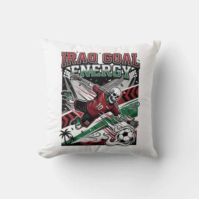 Coussin Énergie de l'objectif de l'Irak Squelette Attaquan (Recto)
