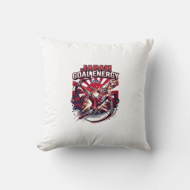 Coussin Énergie de l'objectif du Japon Squelette Attaquant (Recto)