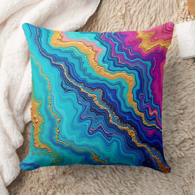 Coussin Énergie mystique sarcelle et or (Couverture)