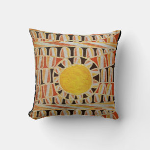 Coussin ÉNERGIE SOLAIRE SOLAIRE Jaune Orange Rouge Noir Bl